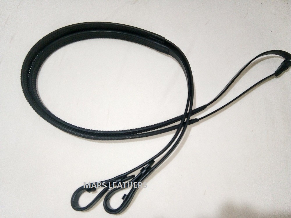 LEATHER HORSE RUBBER REINS
